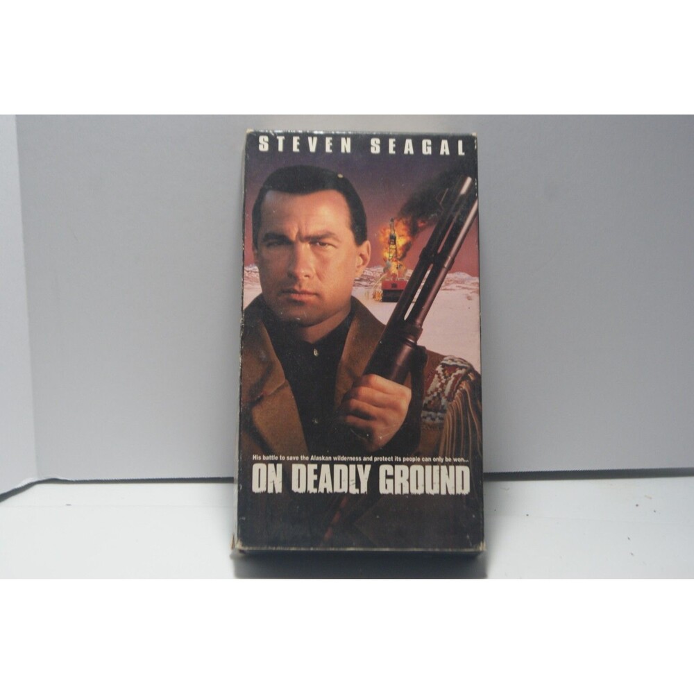 On Deadly Ground (VHS, 1999, Warner Bros. Hits) htf oop Action Film